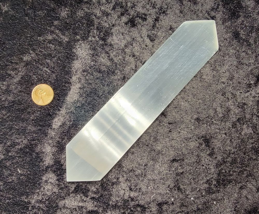 Selenite Point - Flat Double