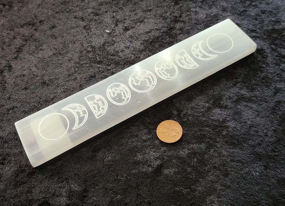 Selenite Bar - Moon Phase