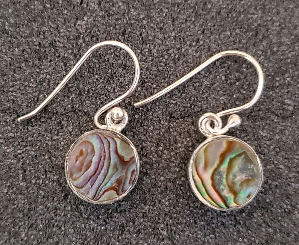 Sterling Abalone Earrings