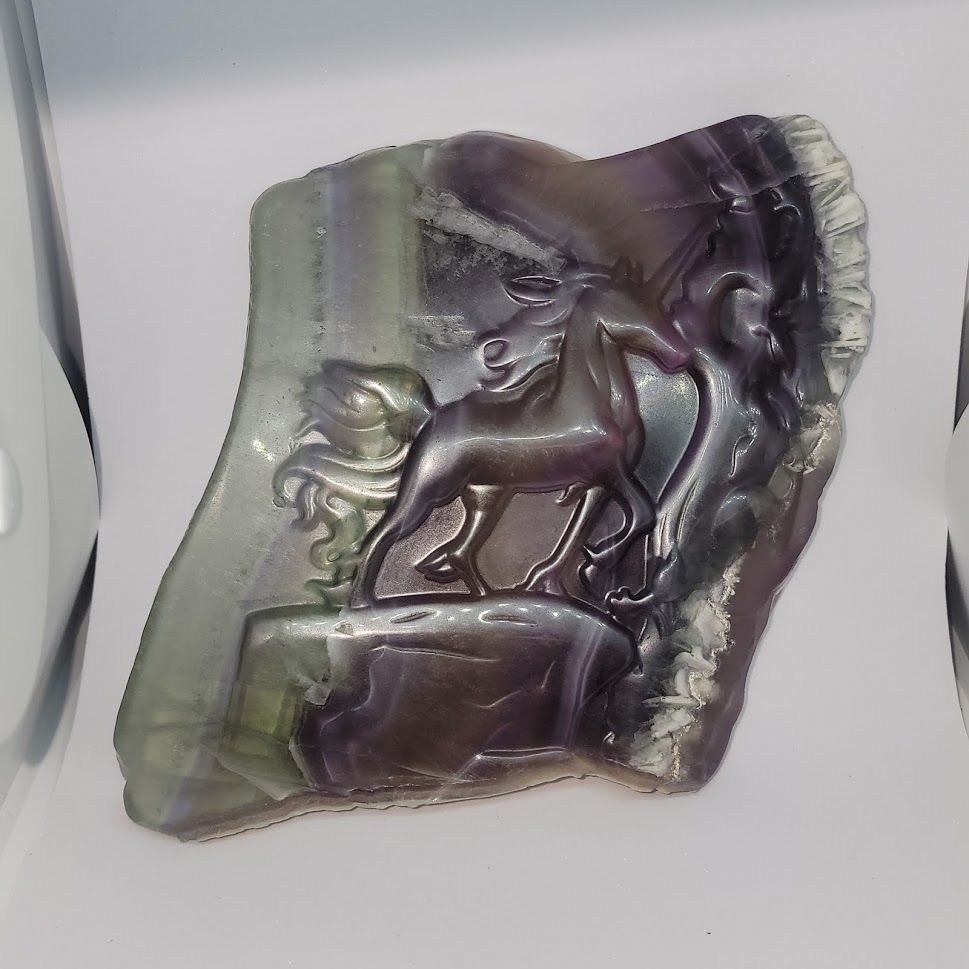 Fluorite Unicorn Carving