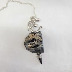 Black Tourmaline Om Pendulum