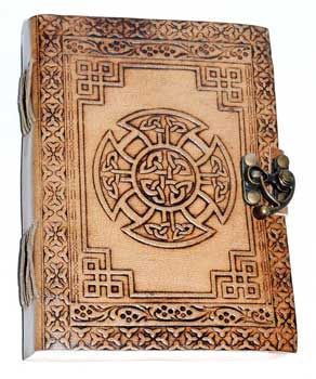Celtic Cross Leather W/latch