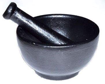 Cast Iron Cauldron Mortar & Pestle (3.5")