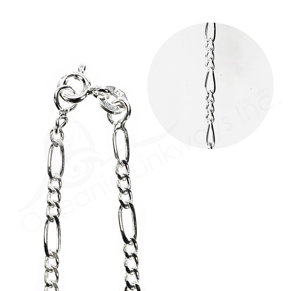 Sterling Silver Chain Figaro 20"