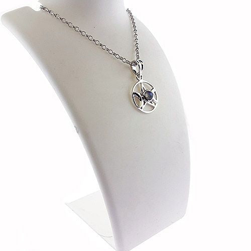 Labradorite Moon & Star Pendant