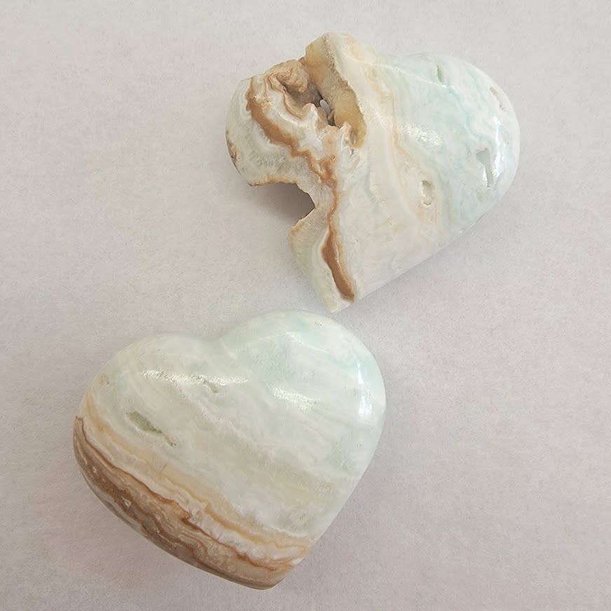 Caribbean Calcite Heart - Medium