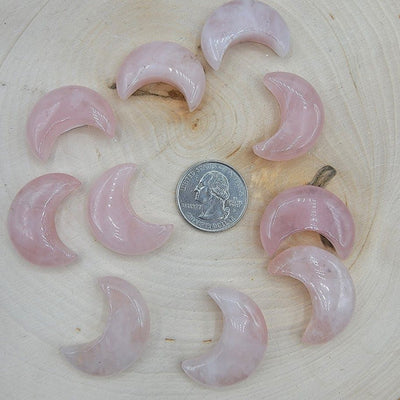 Gemstone Crescent Moon Carving - 1.5 Inch