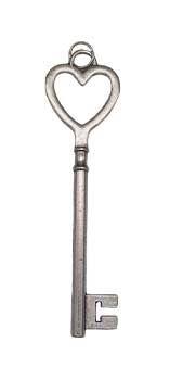 Heart Skeleton Key - Pendant