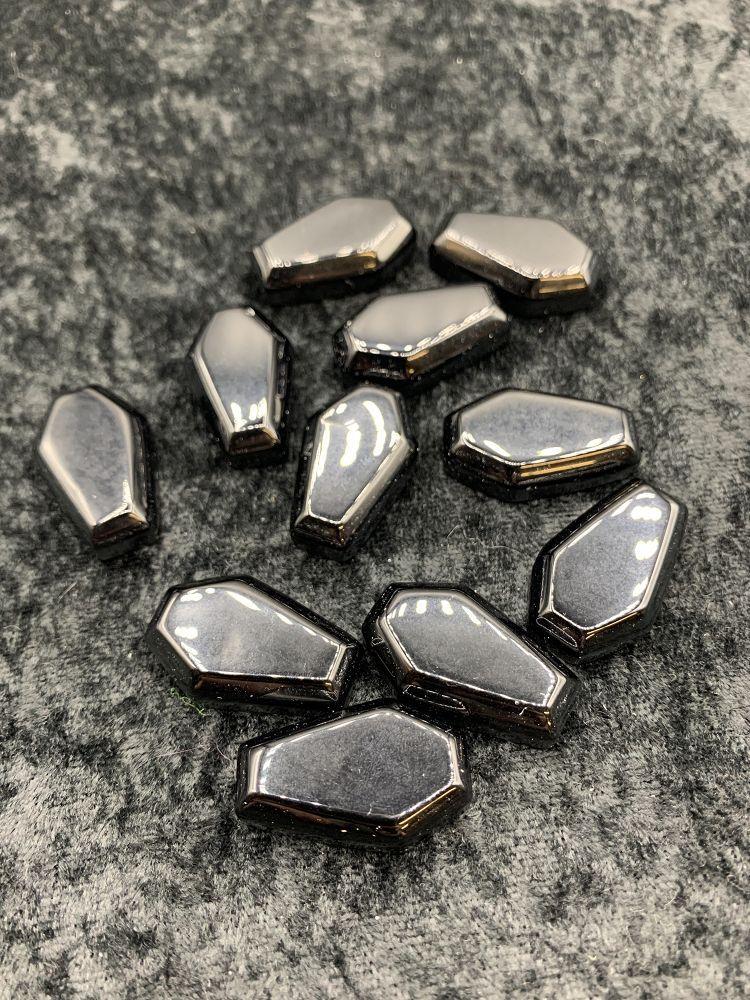 Black Obsidian Gemstone Coffin