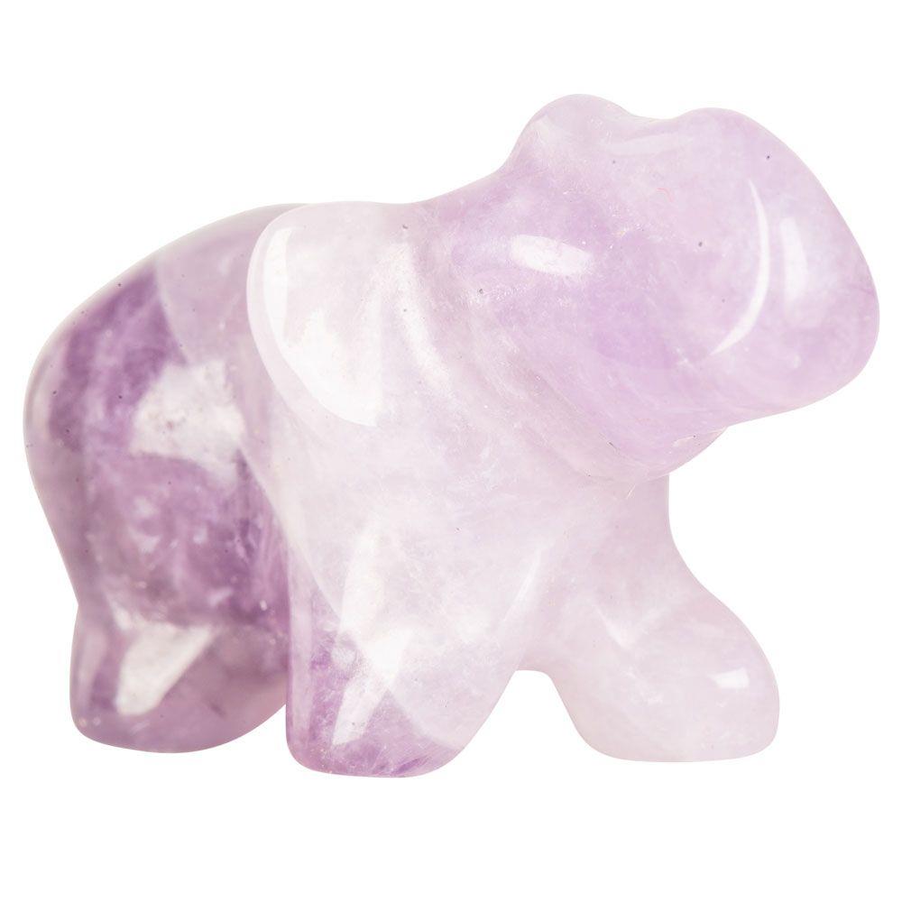 Amethyst Elephant - Carving (1.5")
