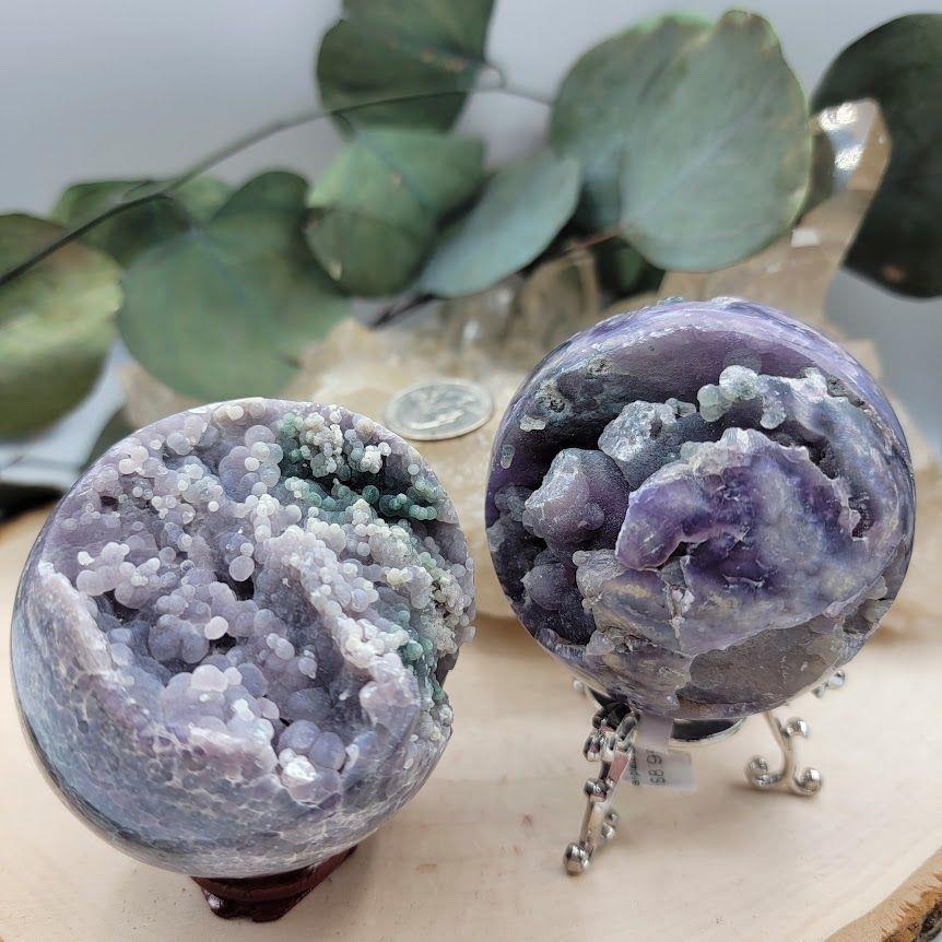Grape Agate Sphere - Large (300-399g)