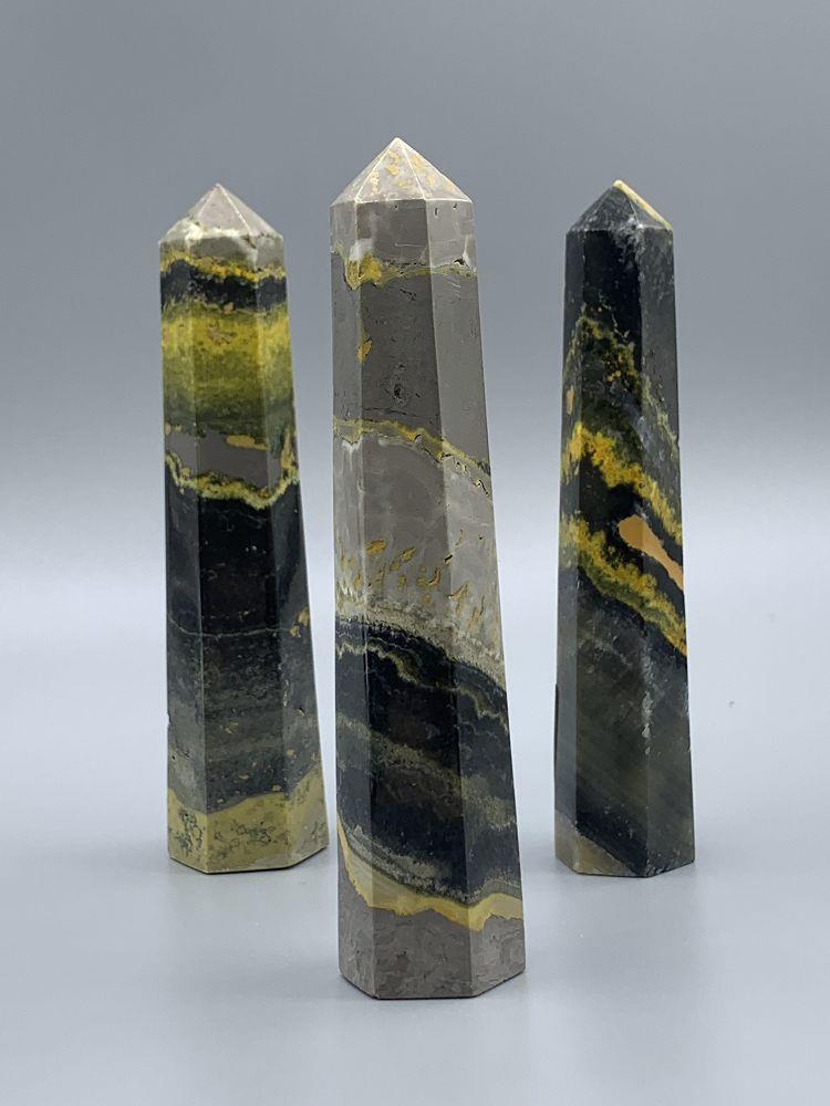 Bumblebee Jasper Obelisk - Medium