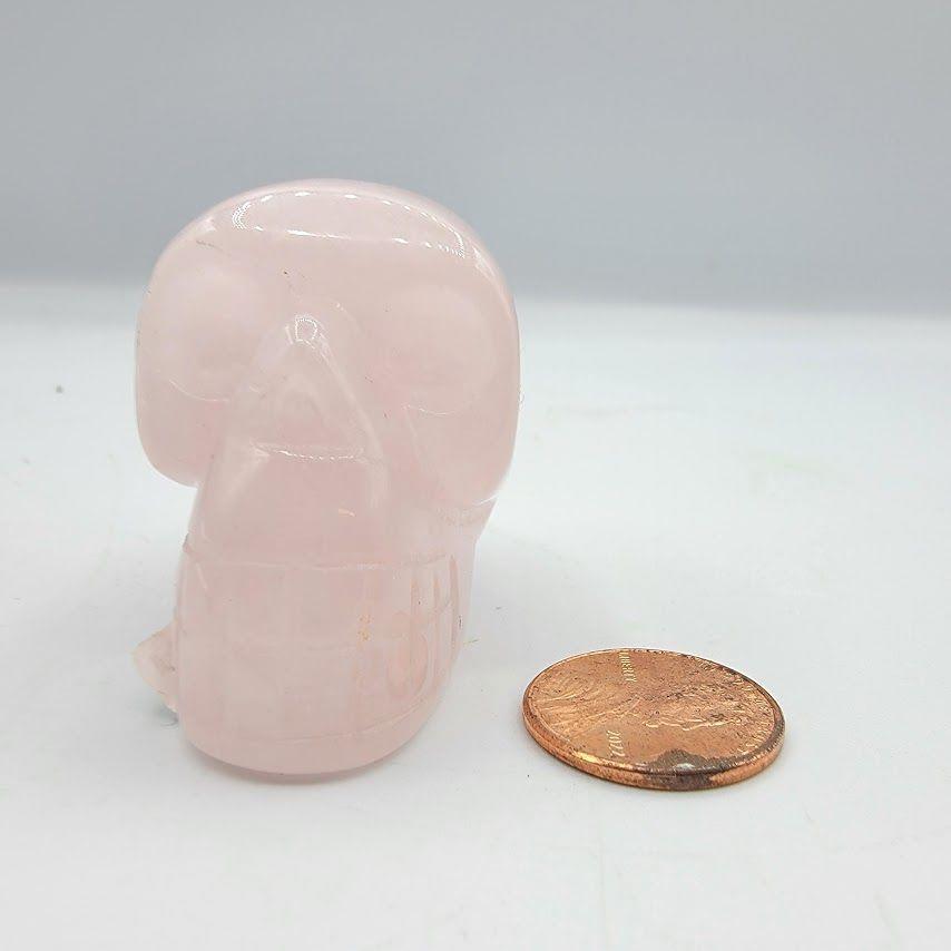 Rose Quartz Crystal Skull