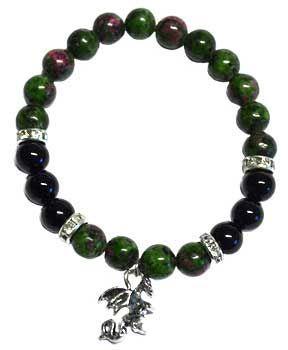 Ruby Zoisite Dragon Bracelet