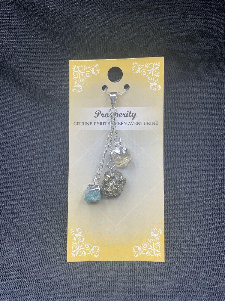 Tri-Stone Prosperity Pendant