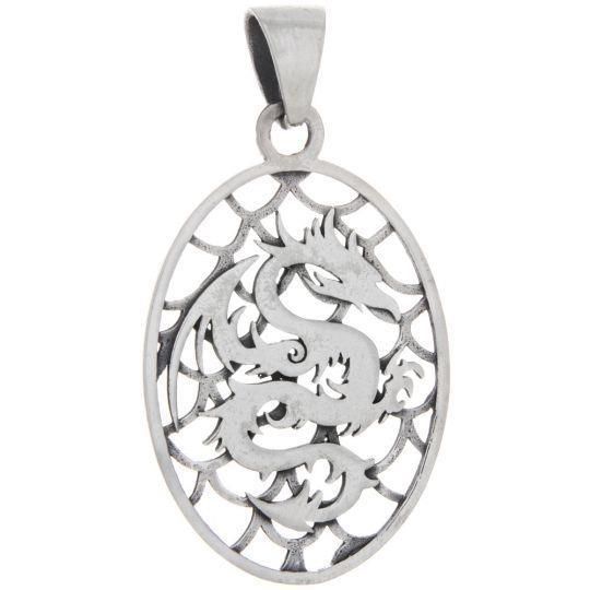 Sterling Silver Dragon - Pendant
