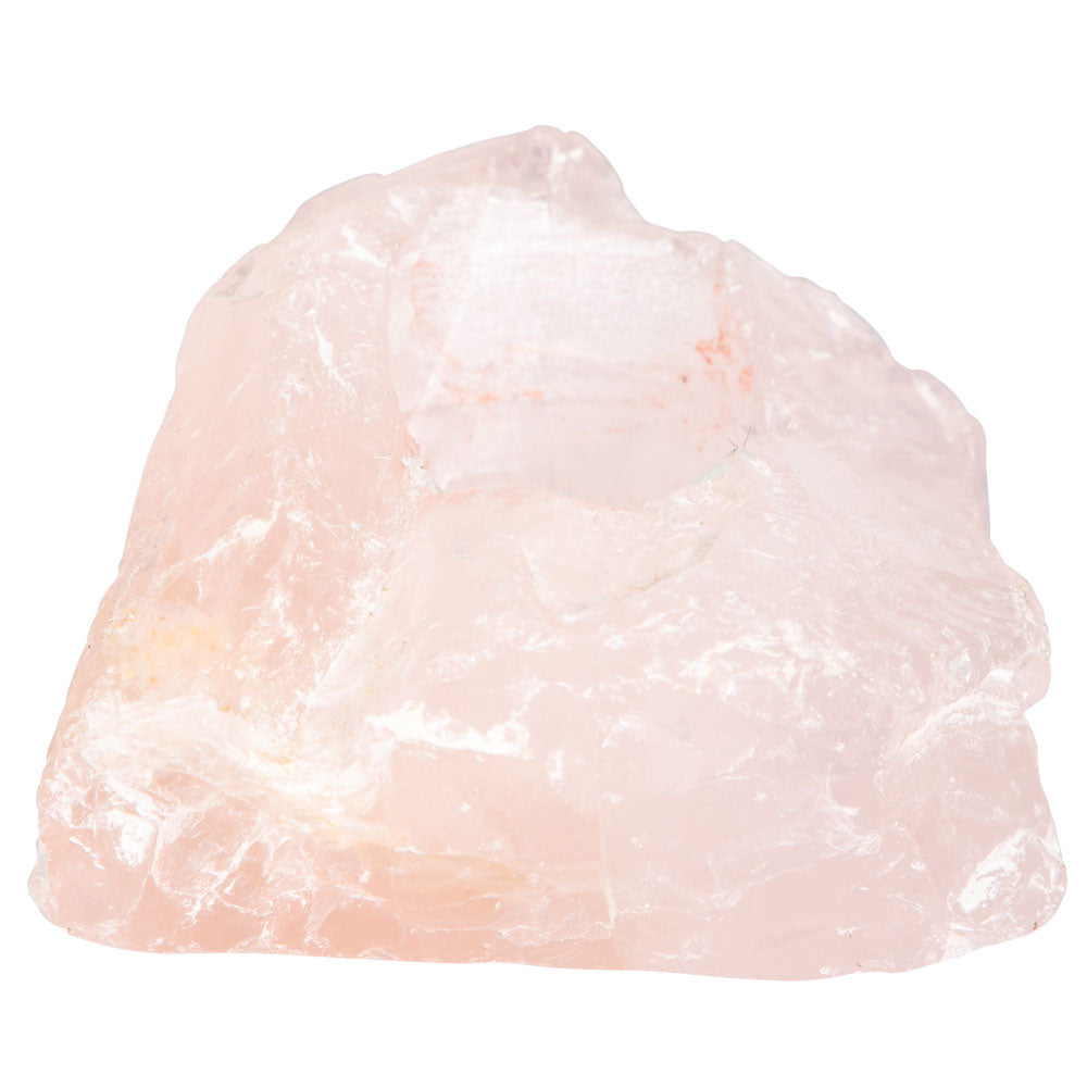 Rose Quartz Rough Candle Holder