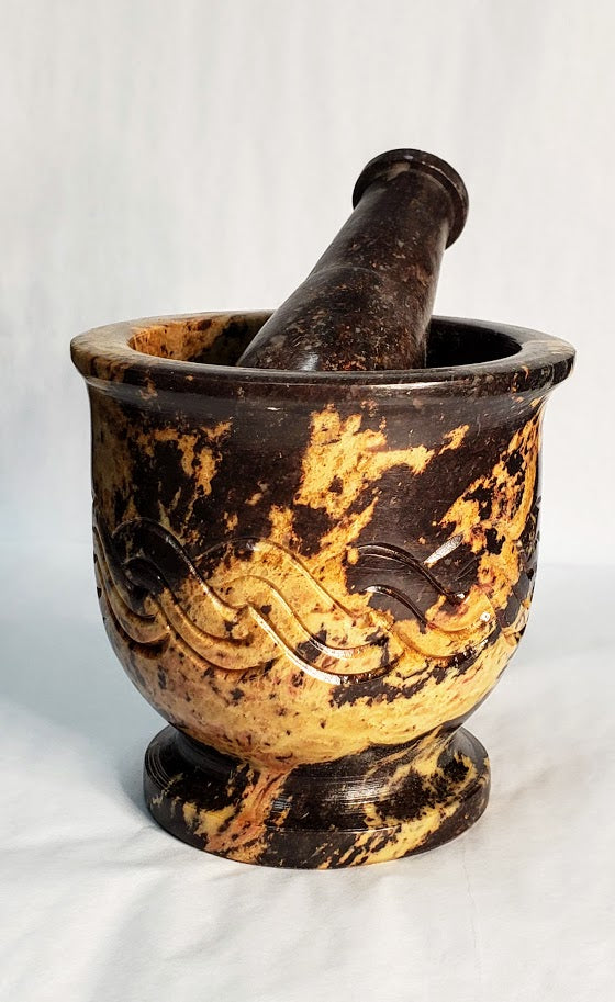 Old Style Celtic Weave Mortar & Pestle (3")