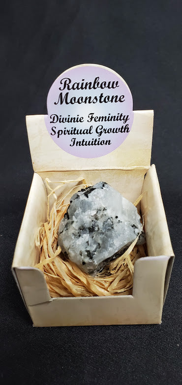 Rainbow Moonstone - Rough Gift Box