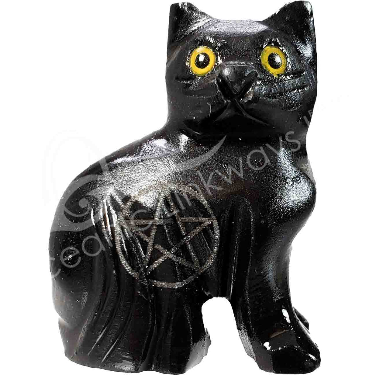 Black Onyx Cat w/ Pentagram