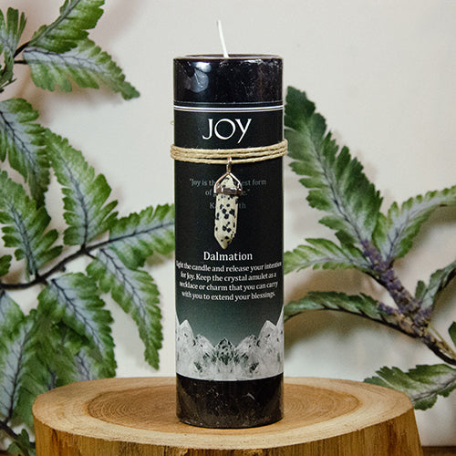 Joy Pillar w/Dalmatian Jasper