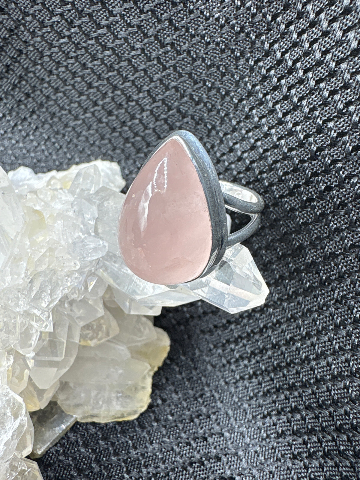 Sterling Silver Rose Quartz Ring - Assorted Size