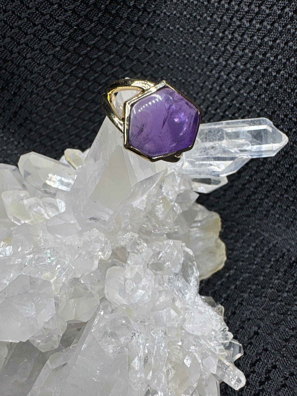 Gold Alloy Amethyst Ring - Assorted Size