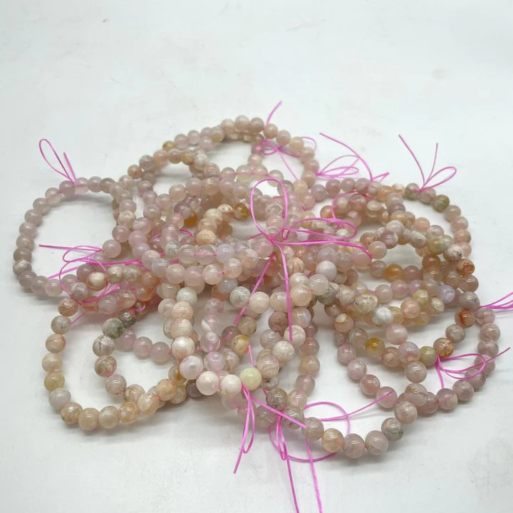 Flower Agate - Bracelet (4mm)