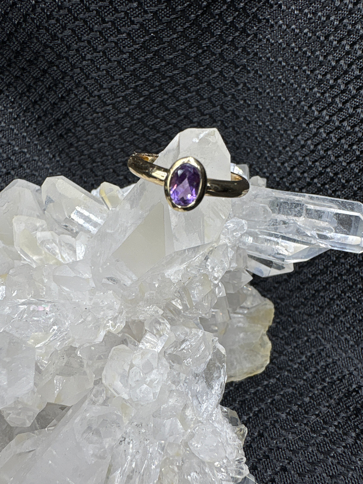 Gold Alloy Amethyst Ring - Assorted Size