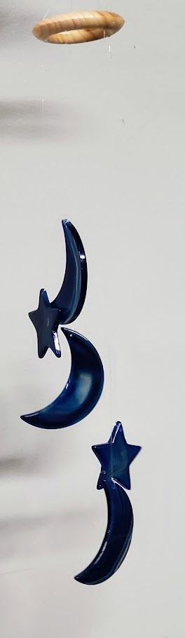 5pc Star/Moon Agate Windchime