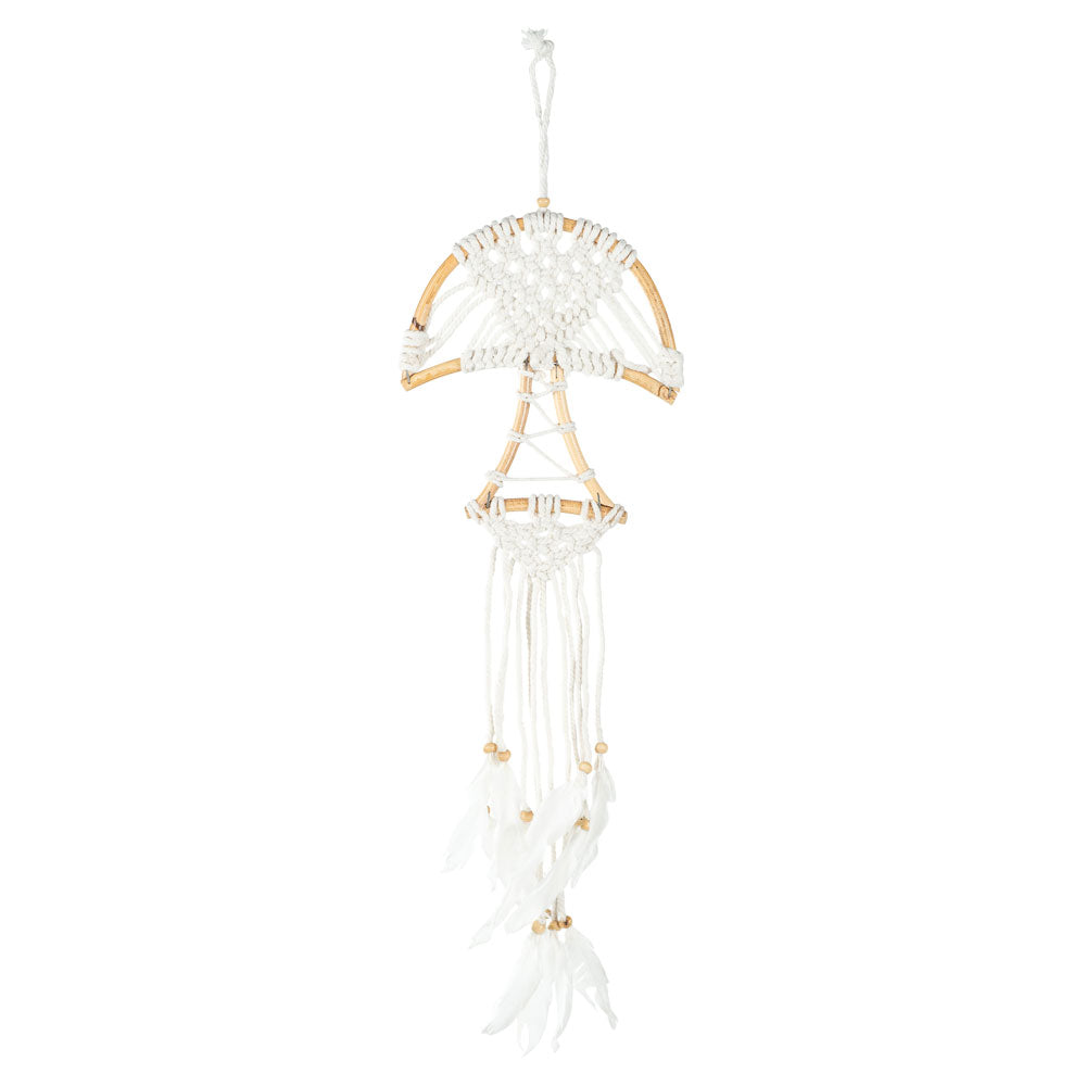 Mushroom Macrame Dreamcatcher (22")