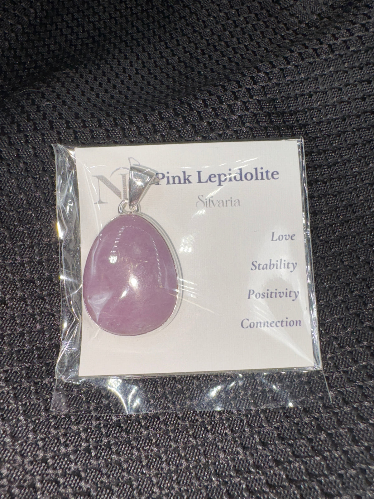 Sterling Silver Pink Lepidolite - Pendant