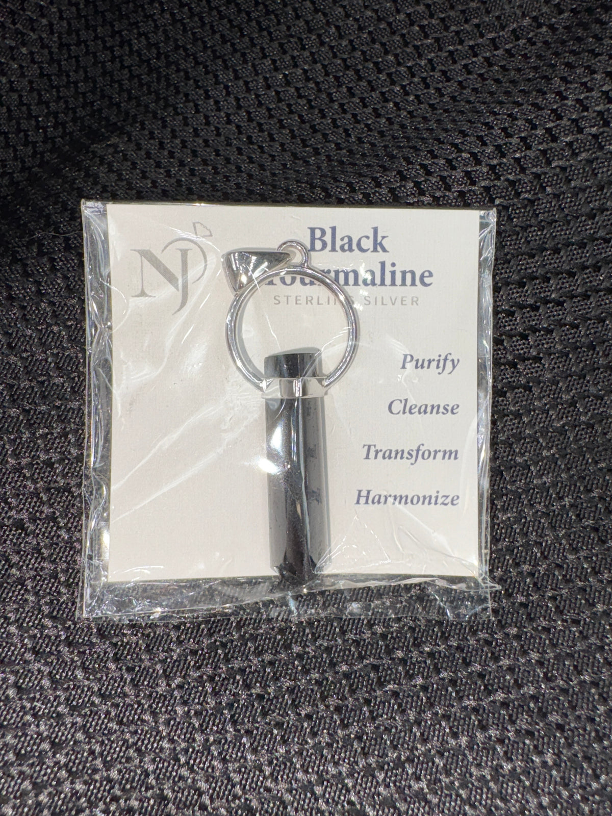 Sterling Silver Black Tourmaline Point - Pendant