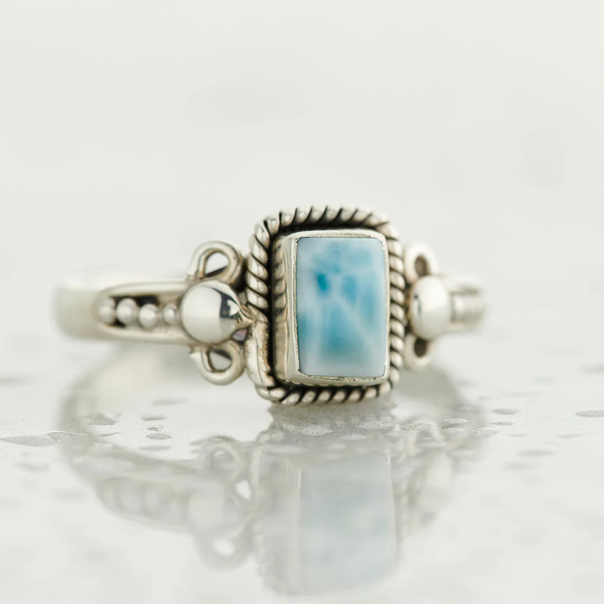 Sterling Silver Larimar Ring