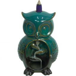 Backflow Burner - Ceramic Owl (6.5")