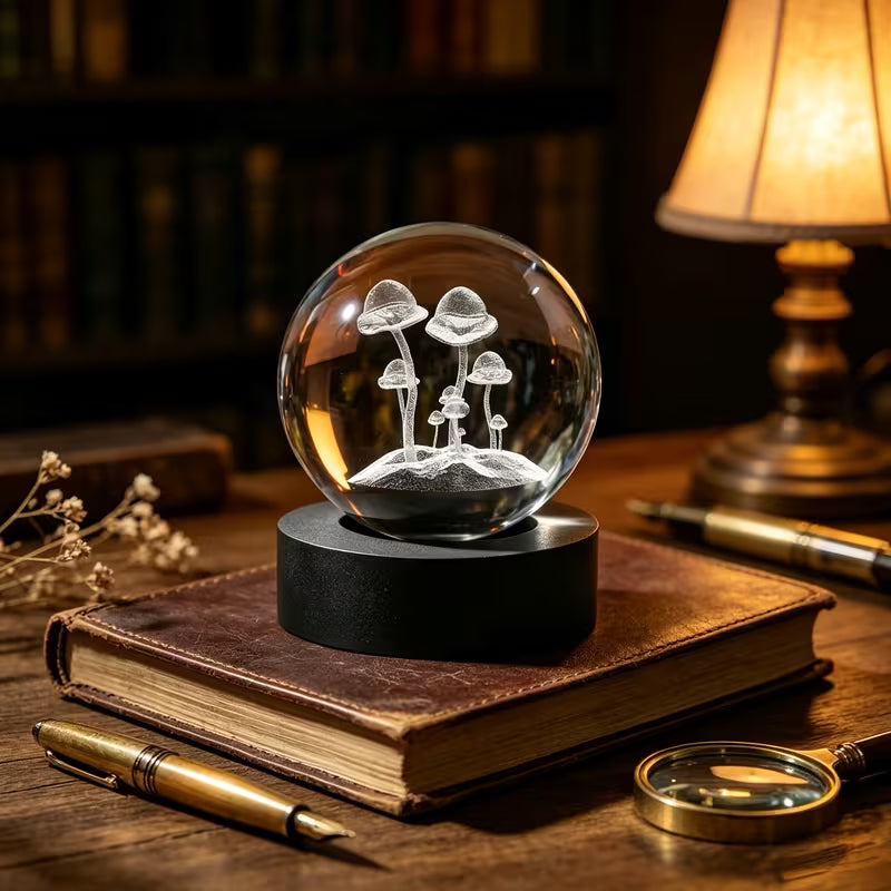 3D Crystal Ball - Mushroom