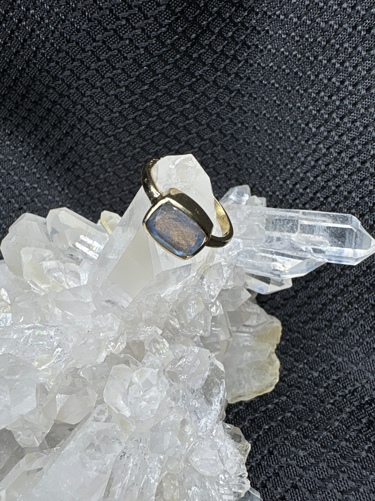 Gold Alloy Labradorite Ring - Assorted Size