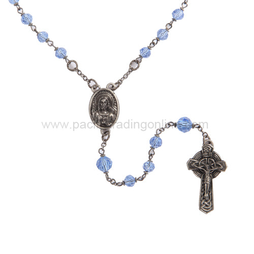 Sacred Heart of Jesus Rosary - Blue