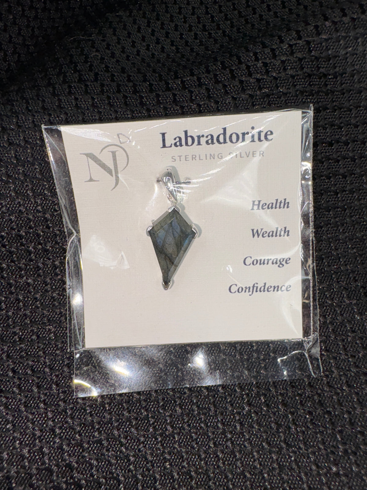 Sterling Silver Labradorite Shield - Pendant