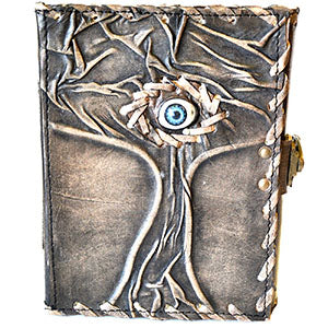 Tree of Life Eye Leather Journal with Latch