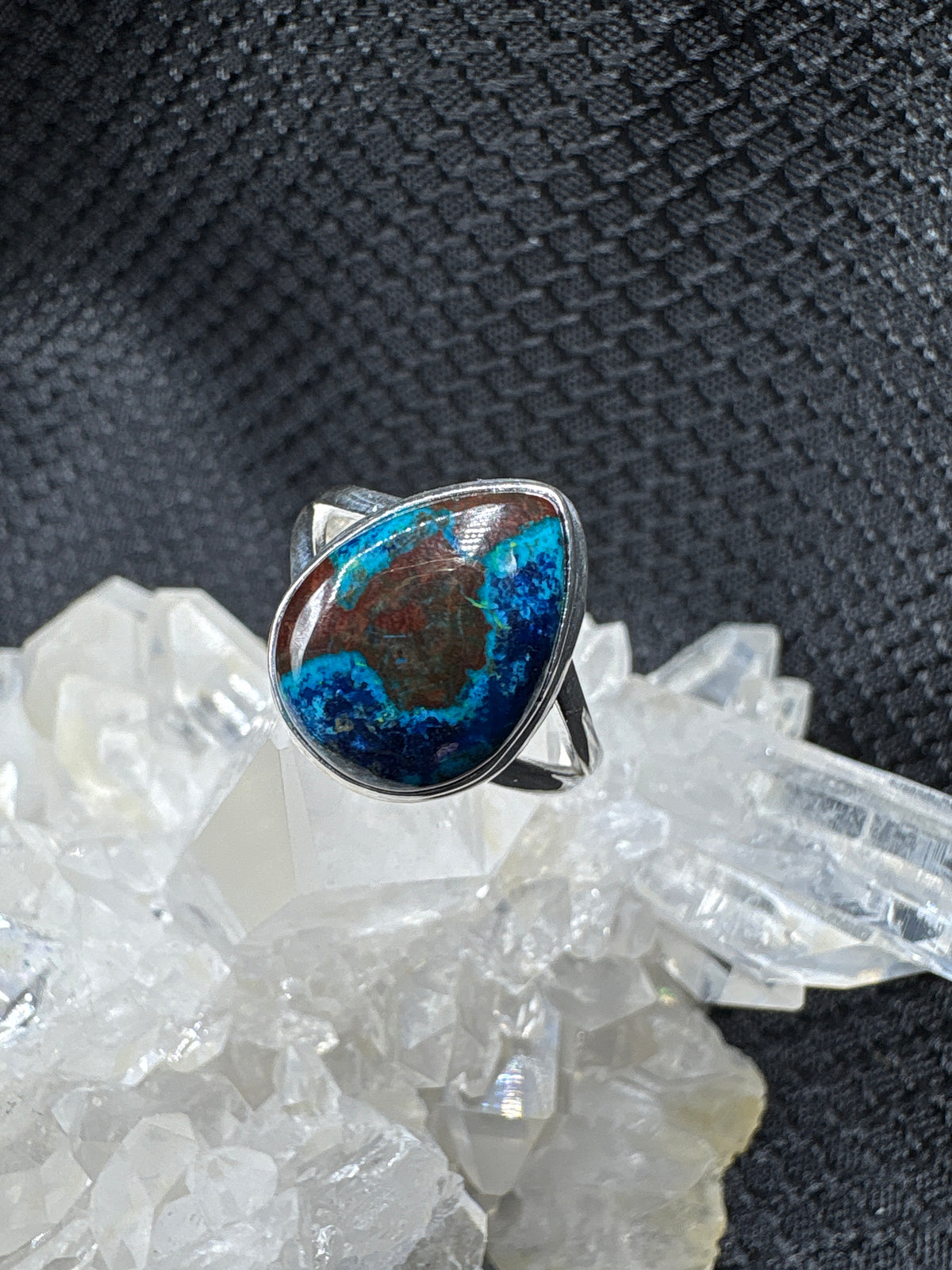 Sterling Silver Shattuckite Ring - Size 9