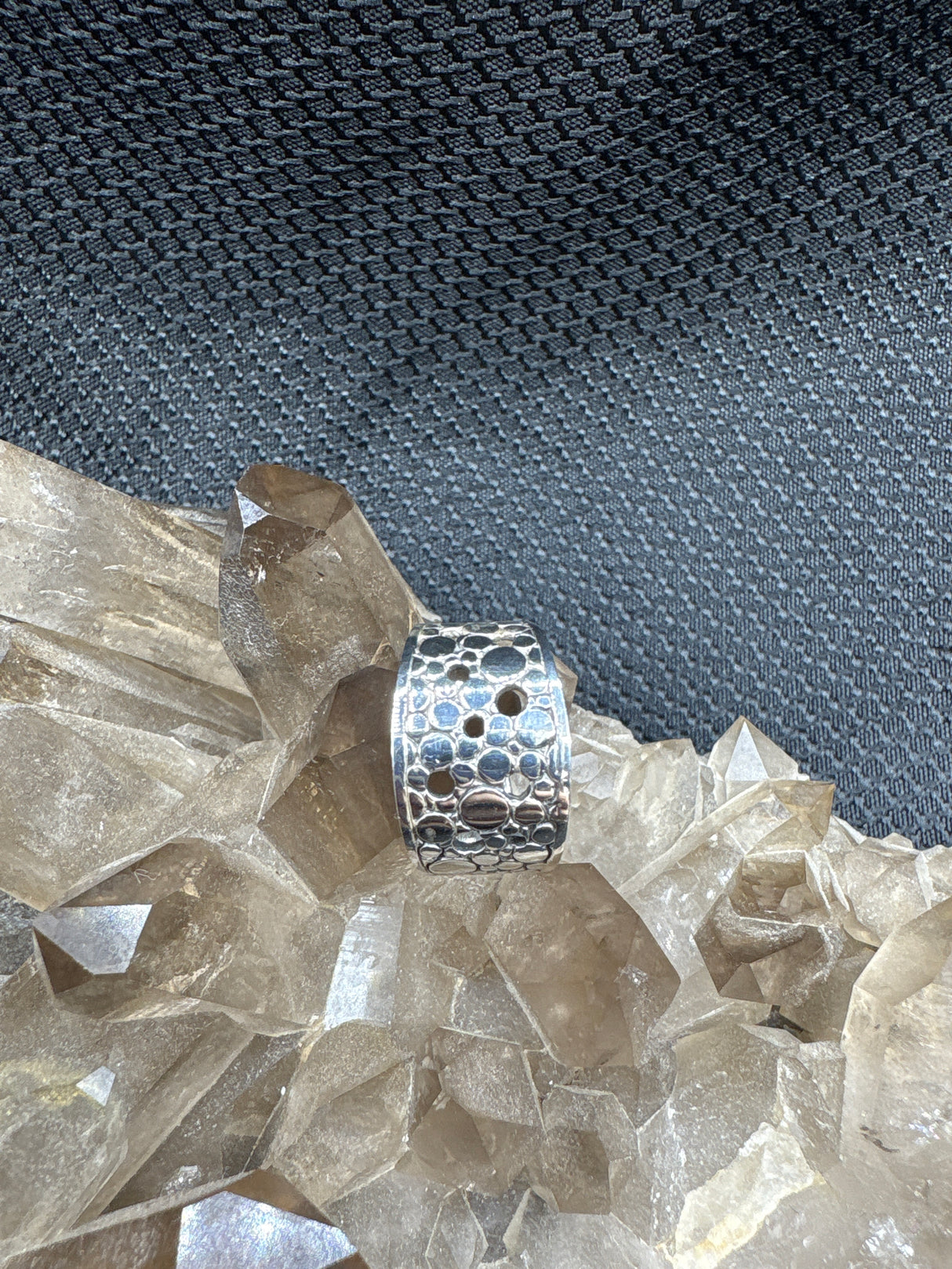 Sterling Silver Abstract Ring - Size 7.5