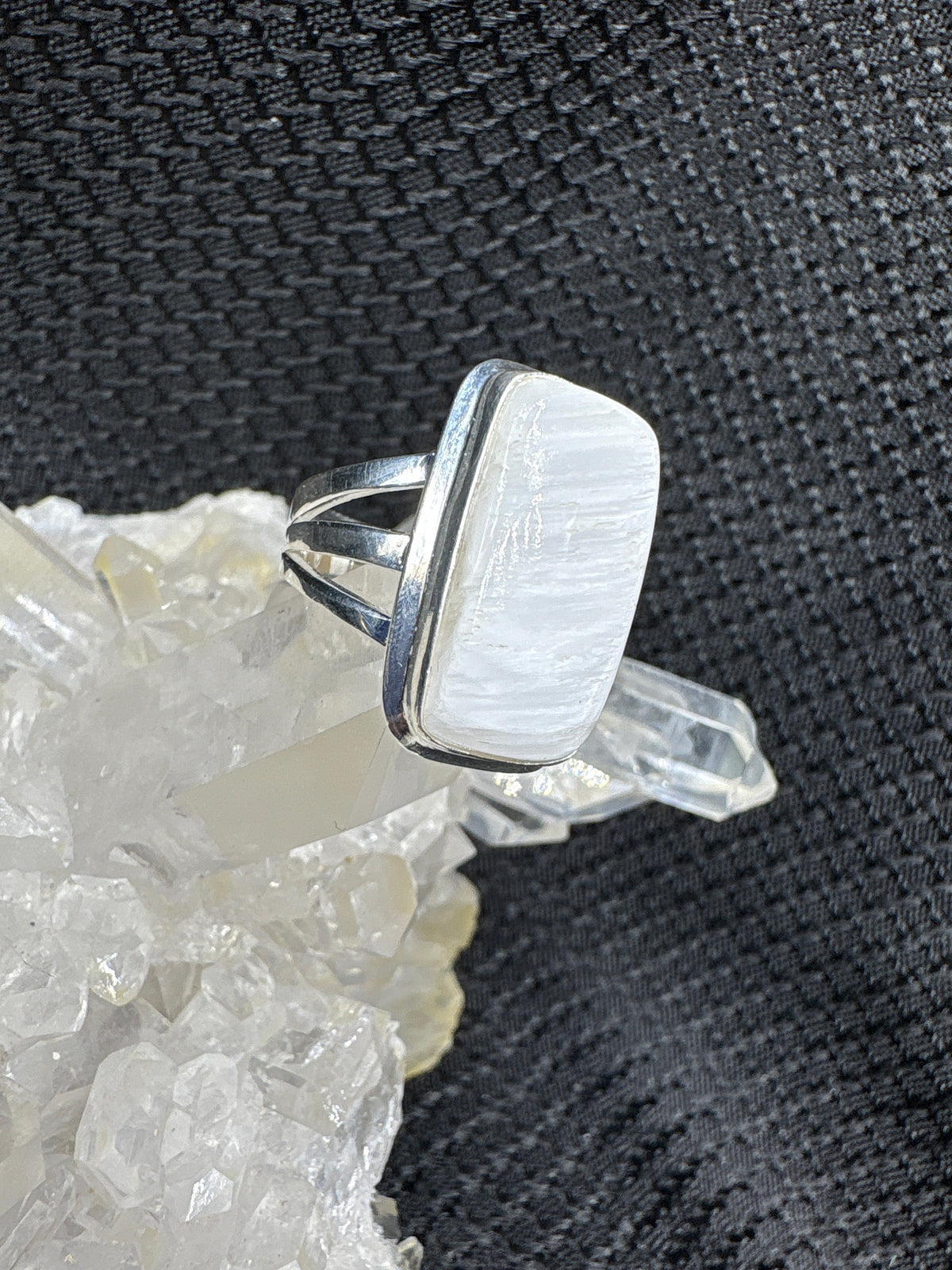 Sterling Silver Scolecite Ring - Assorted Size