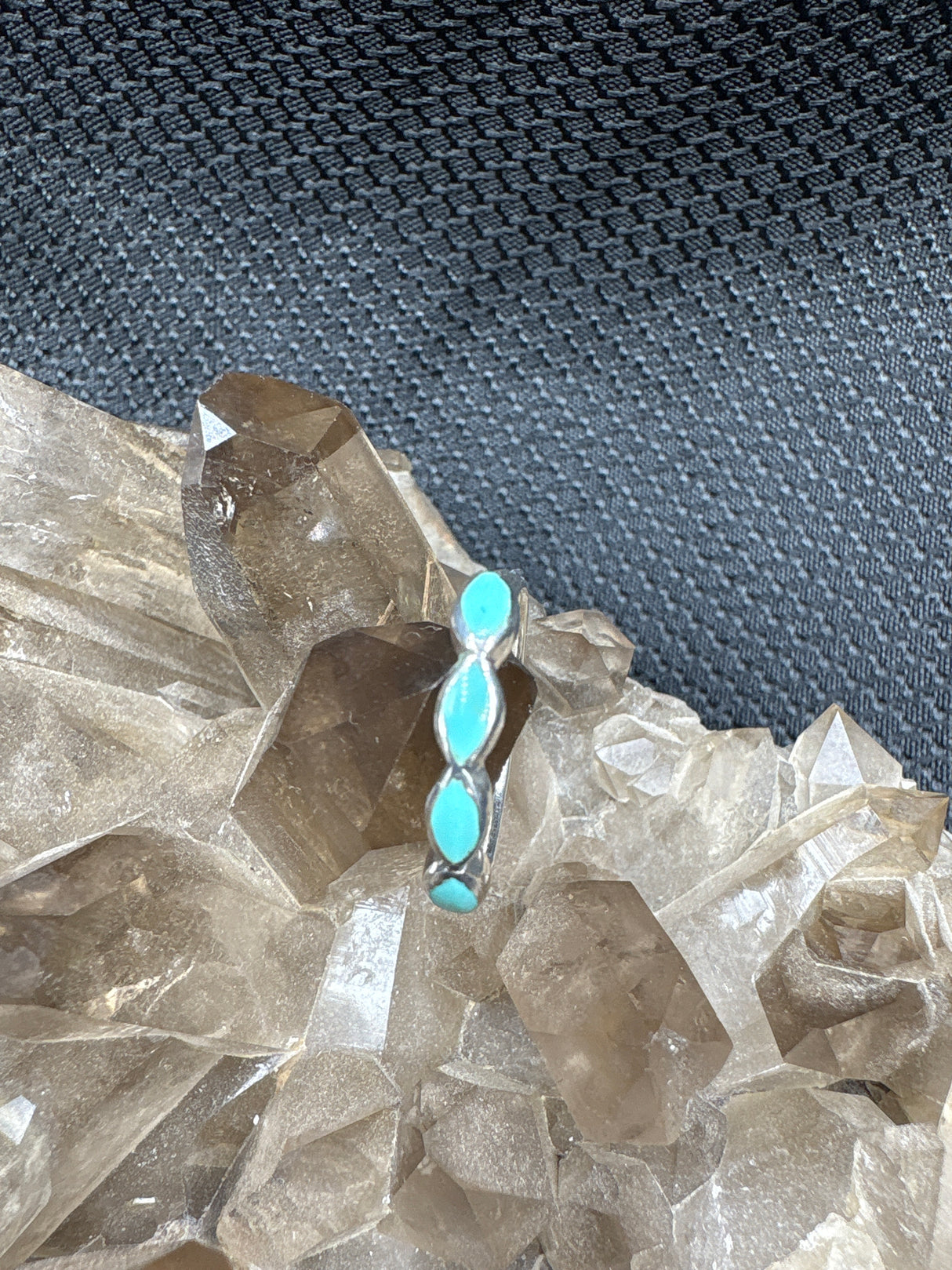 Sterling Silver Multi Turquoise Ring - Size 7