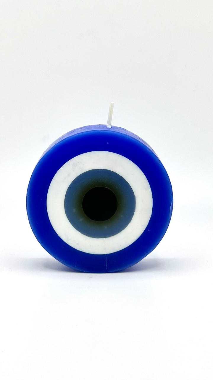Evil Eye Round Candle 4"