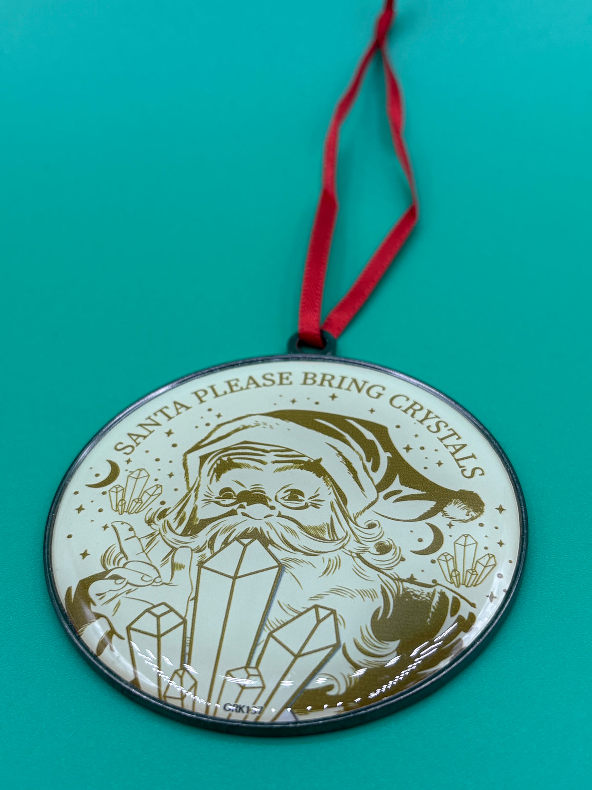 Santa Please Bring Crystals Ornament