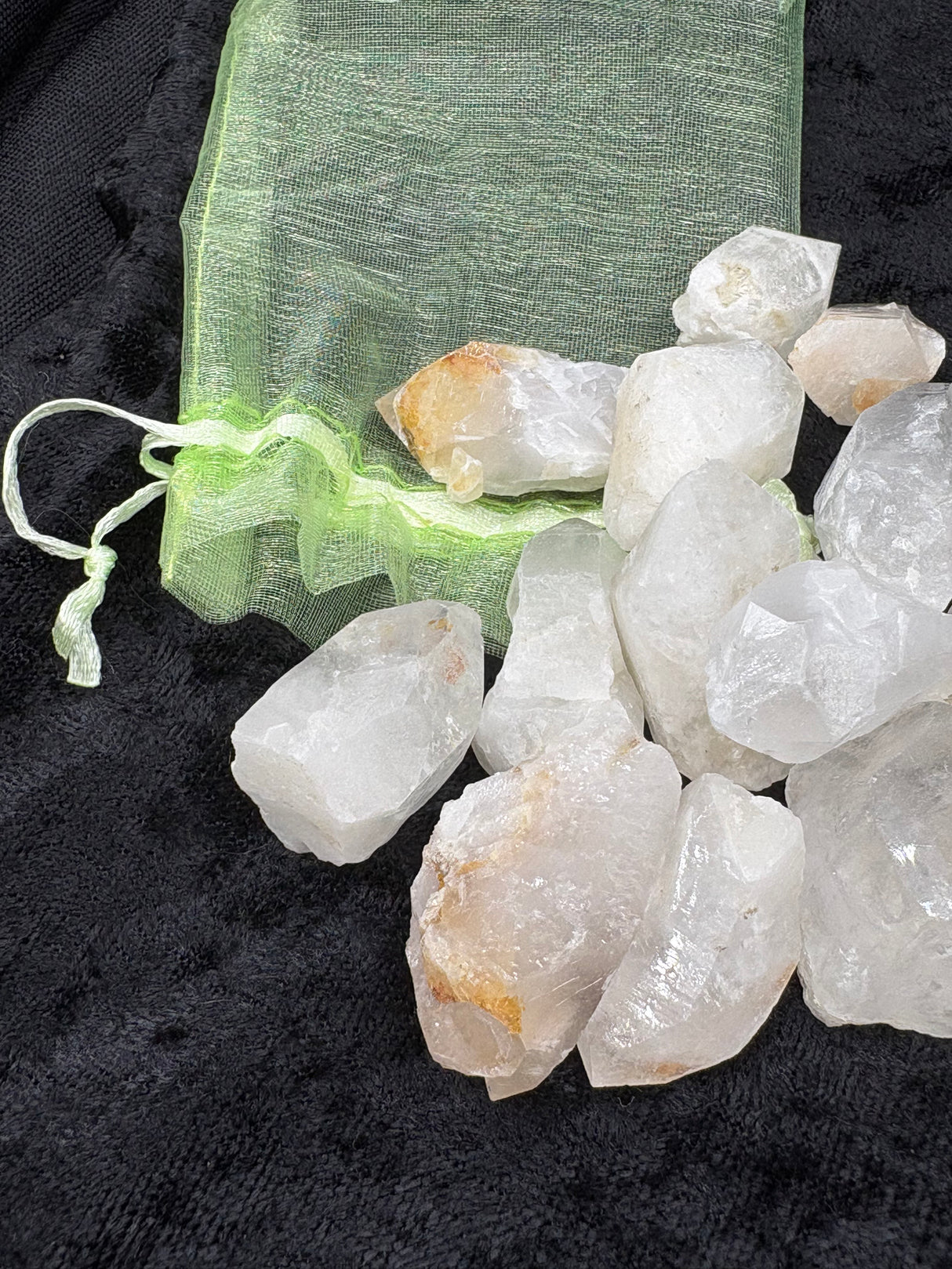 Clear Quartz in Organza Bag