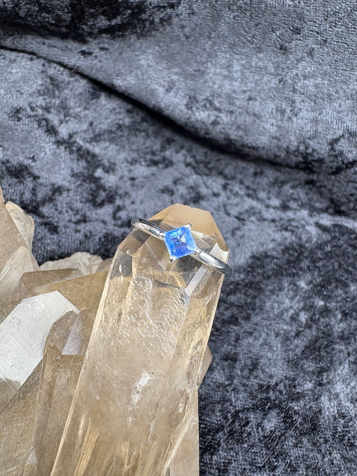 Sterling Silver Blue Kyanite Ring - Size 7