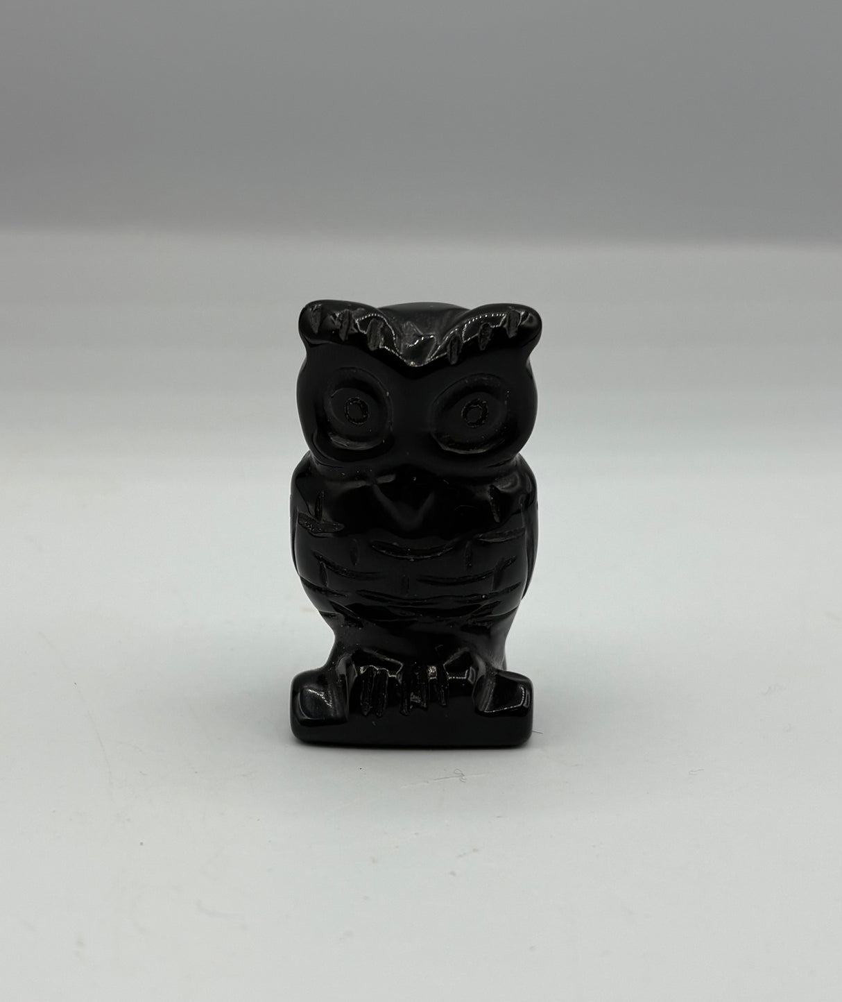 Black Obsidian Owl - Carving (2"H)