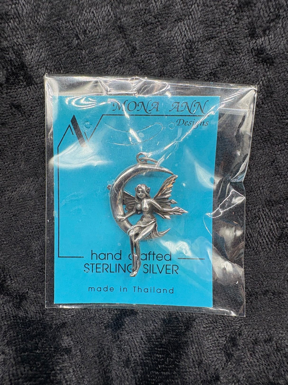 Sterling Silver Fairy Moon Pendant